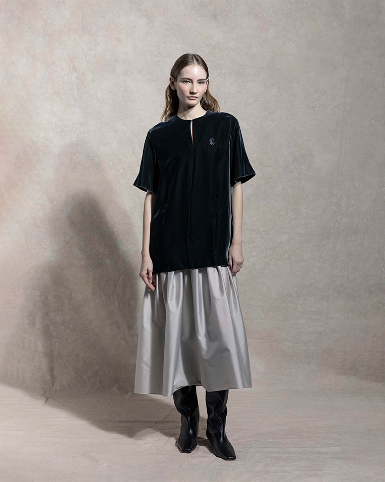 ARIA 拼接长袍裙