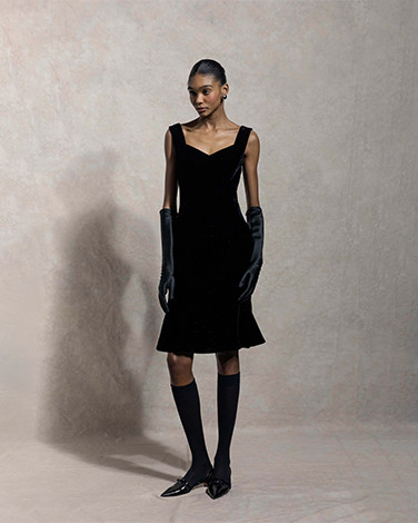 DIVA闪光丝绒鱼尾裙